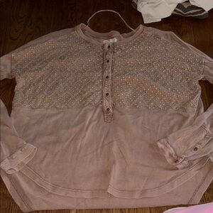Free people oversized brown top
